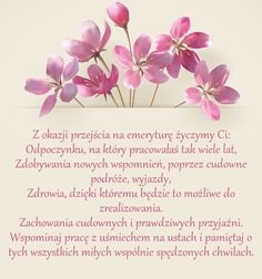 Z okazji przejścia na emeryturę